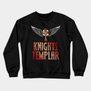 Knights Templar insignia / The crusader / Cross and wings vintage style Crewneck Sweatshirt